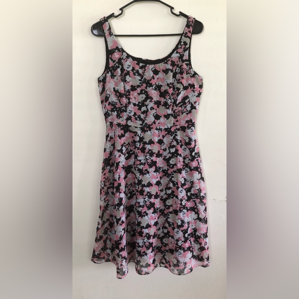 LIZ CLAIBORNE Womens Sleeveless Dress Size 6 Semi Sheer Lined Scoop Neckline